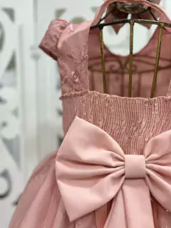 VESTIDO DE FESTA LONGO ROSE COM GLITTER - loja online