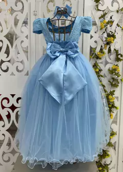 Vestido De Festa Azul Longo Sabrina - loja online