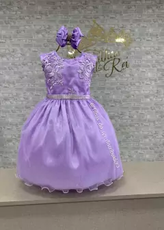 VESTIDO LUXO DE FESTA INFANTIL BRILHO LILÁS