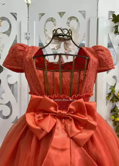 Imagem do Vestido De Festa Terracota Longo Sabrina