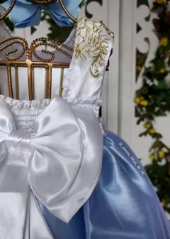 VESTIDO DE FESTA INFANTIL REALEZA AZUL SERENITY