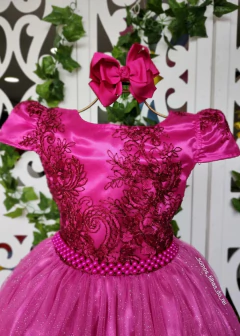 Vestido De Festa Pink Longo Sabrina - comprar online