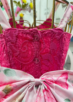 Imagem do VESTIDO DE FESTA LUXO PINK FLORIDO