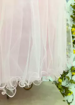 Vestido De Festa Rosa Bebê Longo Sabrina - Filhas do Rei Distribuidora Roupa Infantil e Juvenil