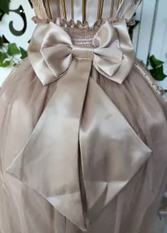 VESTIDO LONGO LUXO INFANTIL DOURADO - comprar online