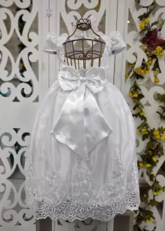 Imagem do VESTIDO REALEZA INFANTIL BRANCO COM RENDA IMPORTADA