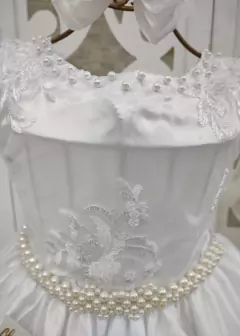 VESTIDO REALEZA INFANTIL BRANCO COM RENDA IMPORTADA na internet