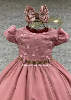 VESTIDO LUXO DE FESTA INFANTIL COM BUSTO EM RENDA IMPORTADA na internet