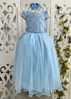 Vestido De Festa Lawani Longo Azul