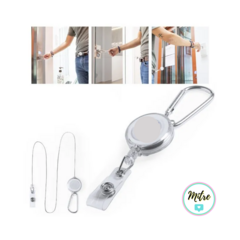 LLAVERO MOSQUETON EXTENSIBLE PORTA CREDENCIAL/SUBE