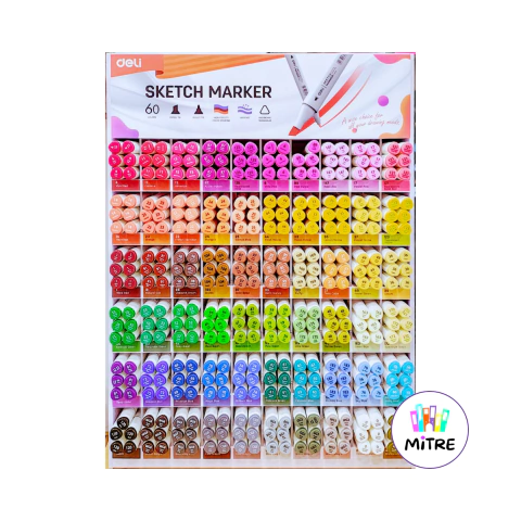 MARCADOR DELI SKETCH DOBLE PUNTA X UN.