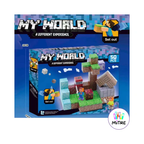 BLOQUES MAGNETICOS CUBOS MINECRAFT MY WORLD 50P