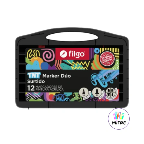 VALIJA MARCADOR DUO TNT FILGO X 12