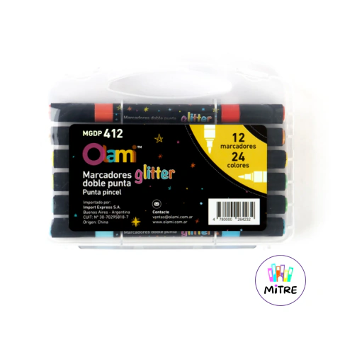 MARCADOR BRUSH GLITTER 12X24 OLAMI VALIJA