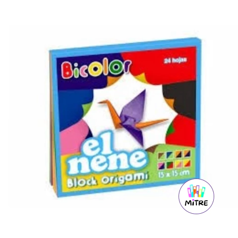 BLOCK ORIGAMI EL NENE BICOLOR 15X15 - comprar online