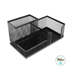 ORGANIZADOR ESCRITORIO METAL CALADO 3 CAVIDADES - comprar online