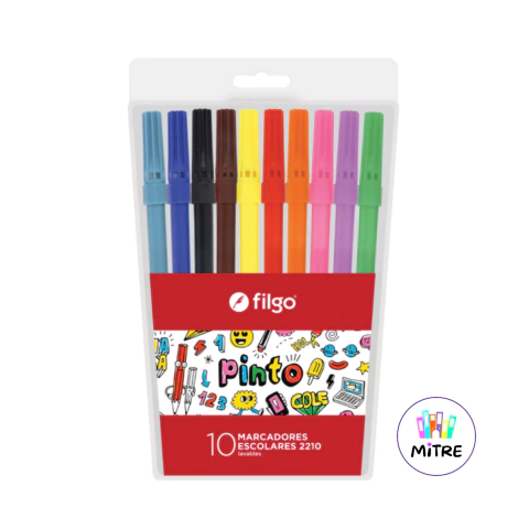 MARCADOR FILGO ESCOLAR X 10