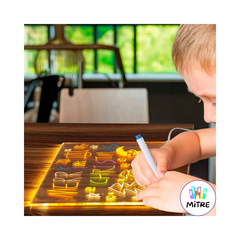 PIZARRA MAGICA LUZ LED 20X30 C/ACCES. - libreriamitre
