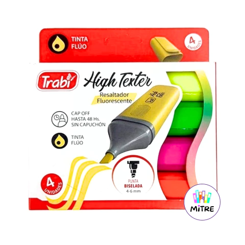RESALTADOR TRABI FLUO X 4