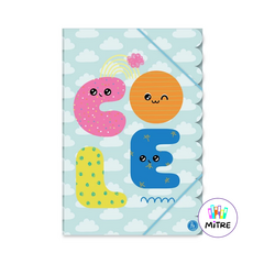 CARPETA 3 SOLAPAS ELASTICO VARIOS - tienda online