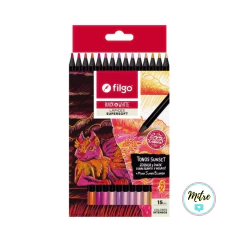 LAPICES DE COLOR FILGO BLACK SOFT X 15 SUNSET