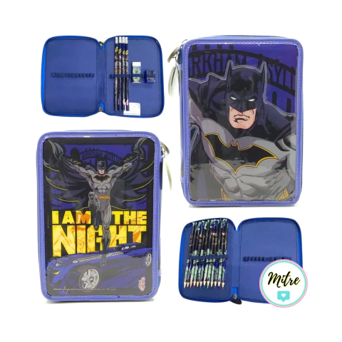 CARTUCHERA C/ UTILES CRESKO 2 PISOS BATMAN