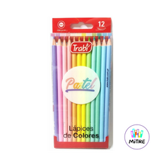 LAPICES COLOR TRABI PASTEL X 12