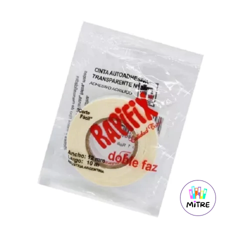 CINTA BIFAZ RAPIFIX TRANSPARENTE 12 X 10