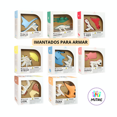 DINOSAURIOS PLAYSET PARA ARMAR IMANTADOS WABRO