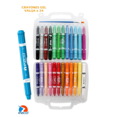 VALIJA CRAYON GEL EZCO 3 EN 1 ACUARELABLES