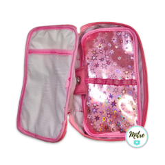 CARTUCHERA BOX DEPLEGABLE HOLOGRAMA ROSA GOLD - comprar online