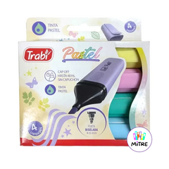 RESALTADOR TRABI PASTEL X 4
