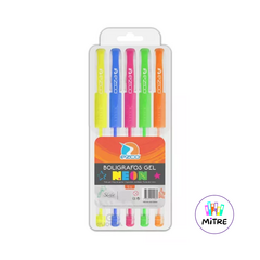 BOLIGRAFO GEL NEON EZCO X 5 - comprar online