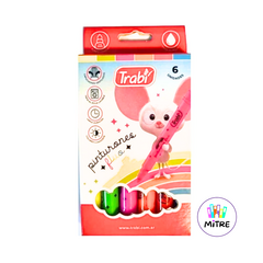 MARCADOR TRABI PINTURON FLUO X 6