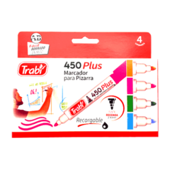 MARCADOR TRABI 450 PIZARRA X 4 - comprar online