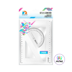 JUEGO GEOMETRIA EZCO 20CM. 3 PIEZAS