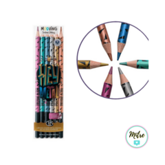 LAPICES DE COLOR MOOVING HEY METAL X 6