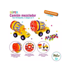 CAMION MEZCLADOR CON BLOKITOS - 2 EN 1 - JNG