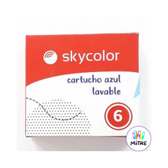 CARTUCHO AZUL LAVABLE X 6