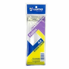 FOLIO A4 BORDE COLOR LUMA X 10