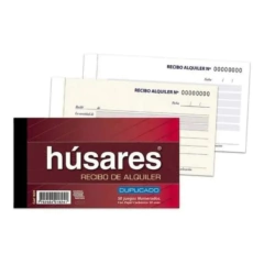 TALONARIO HUSARES RECIBO DE ALQUILER DUPLICADO 1824