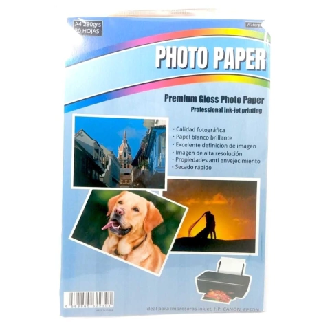 PAPEL FOTOGRAFICO GLOSSY A4 MULTIMAX 140G X 20
