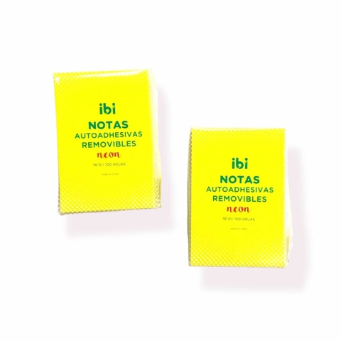 TACO NOTAS ADHES. POST IT 75X50 X100H. IBI NEON