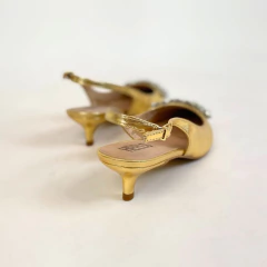 SCARPIN SLINGBACK LAÇO STRASS - Heels