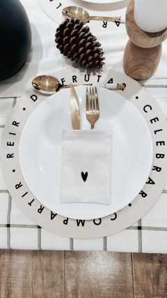 plato de sitio mdf con funda tussor