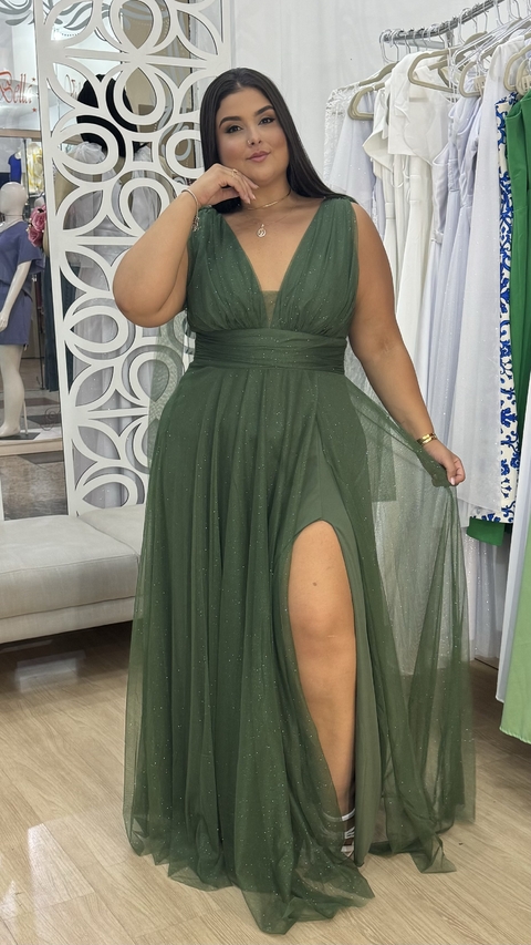 Vestido Renata oliva