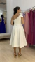 Vestido Lady de noiva civil, em crepe estilo alfaiataria. - comprar online