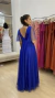 Vestido de festa Amélia, em tule Azul Royal com brilho. Incrível para madrinhas de casamento - comprar online