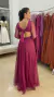 Vestido de festa Nádia, em tule fúcsia COM BRILHO. - comprar online