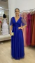 Vestido de festa Amélia, em tule Azul Royal com brilho. Incrível para madrinhas de casamento